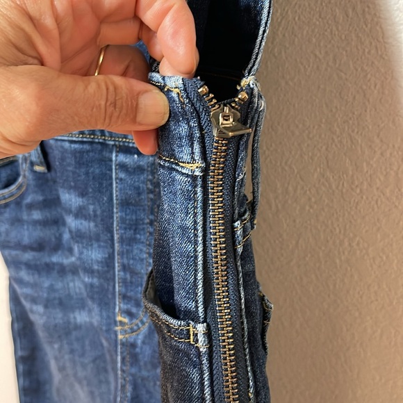 Levi's Womens WaterLess Dark Blue Skinny Denim Jumper Jeans Overalls Size 29 - Picture 5 of 16